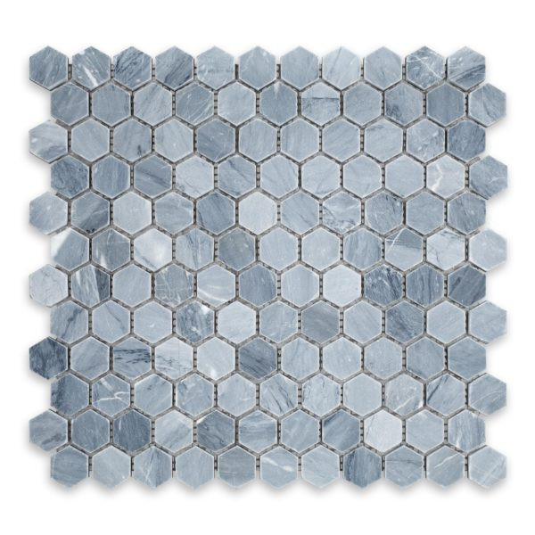 Bardiglio Veincut Marble Hexagon 1″
Polished
