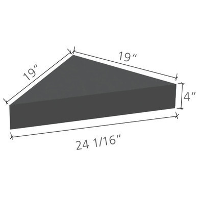 Wedi Corner Suspended Seat Shower Bench - 19" x 19" (US3000001)