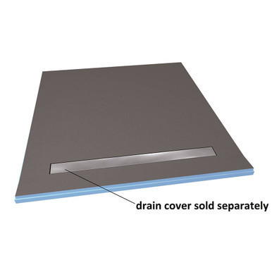 Wedi Fundo Riolito Neo Shower Bases w/ Click and Seal Linear Drain Unit