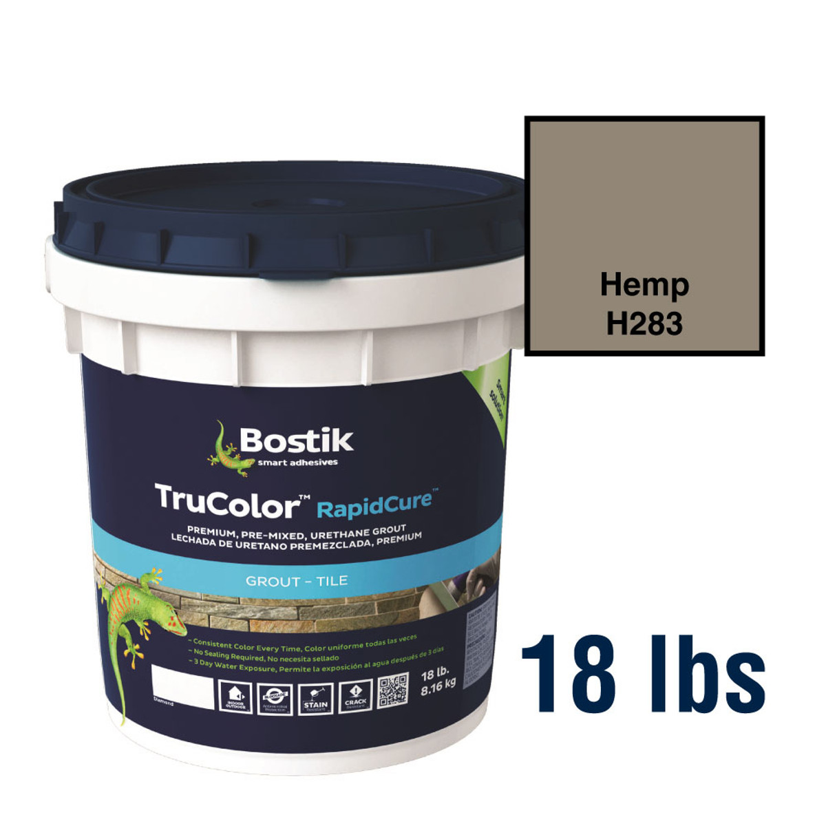 Bostik Trucolor Hemp H283 Premixed Grout -18 Lbs.