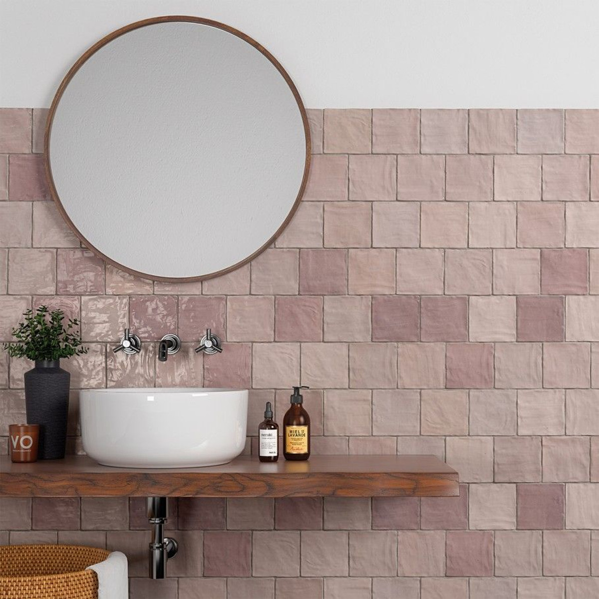 Trinity Pink Gloss 4x4 Ceramic Wall Tiles