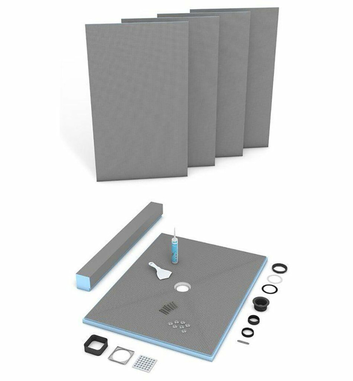 Wedi Fundo Primo Shower Kit - 48" x 48" Center Drain (US2000010)