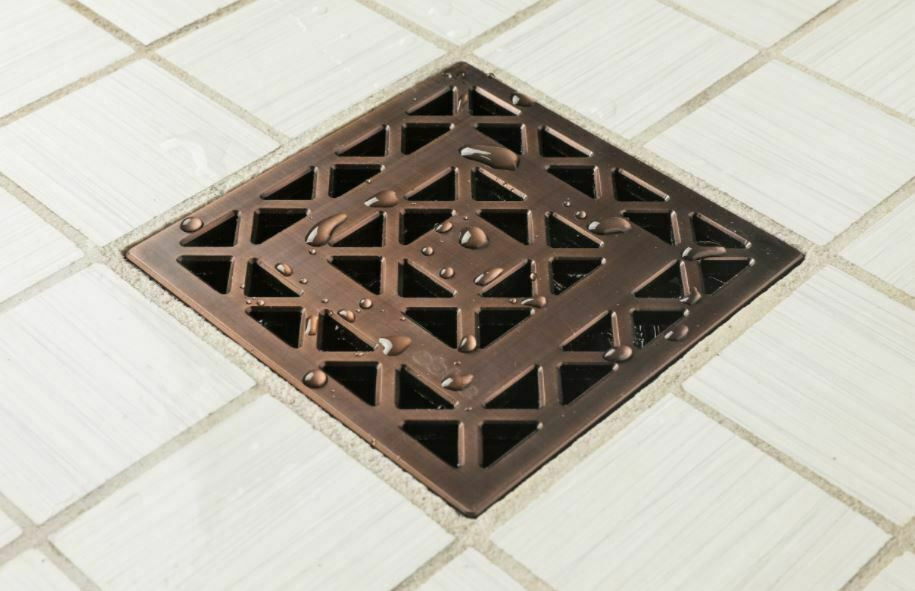 USG Durock 4” – Lattice Oil Rubbed Bronze Unique Drain Cover Included Drain Kit