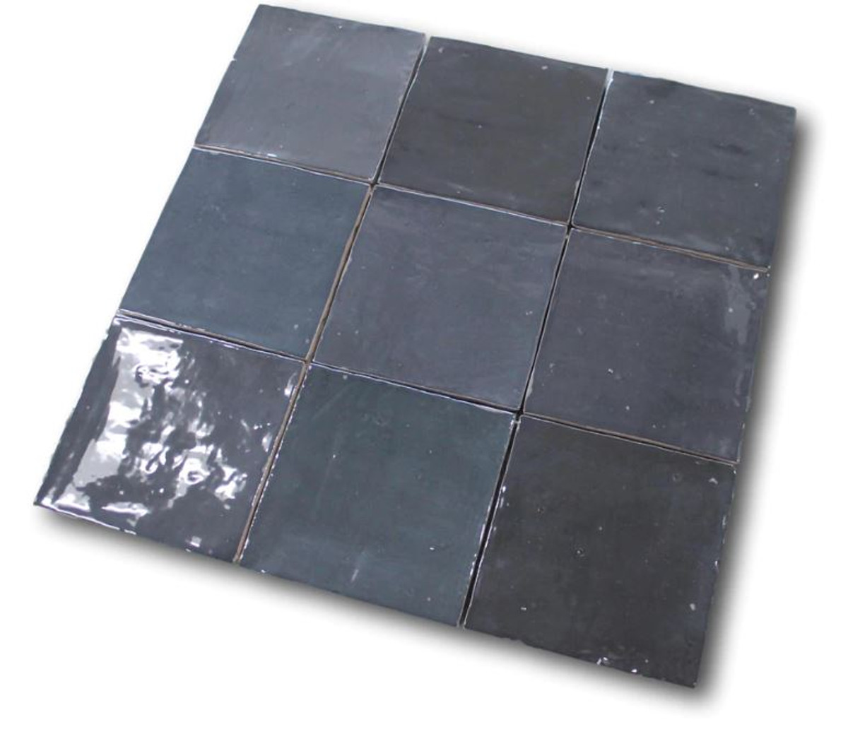 Mestizaje Zellige 5 x 5 Ceramic Tiles - Graphite