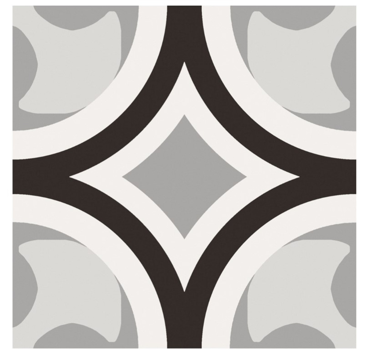 Patchwork B&W 01 8x8 Porcelain Tile $7.99 SF Closeout Tile