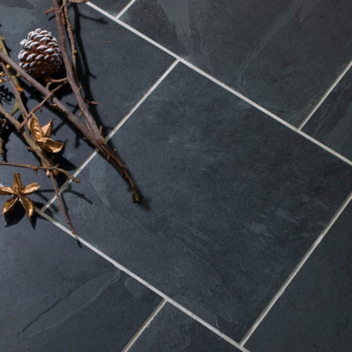 Brazilian Black 16x16 Slate Tile