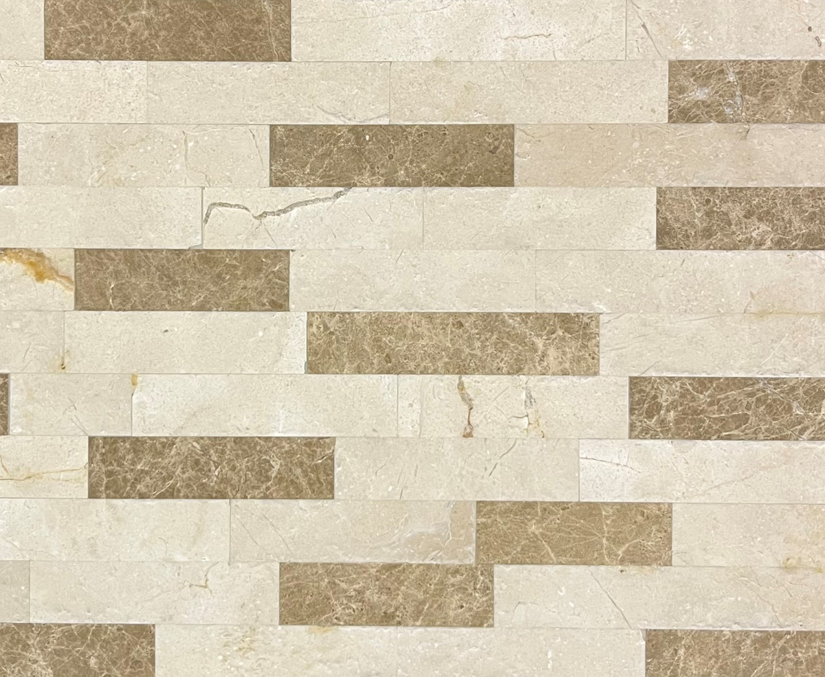 Stones plus Emperador Fused Bricks Honed 18x18