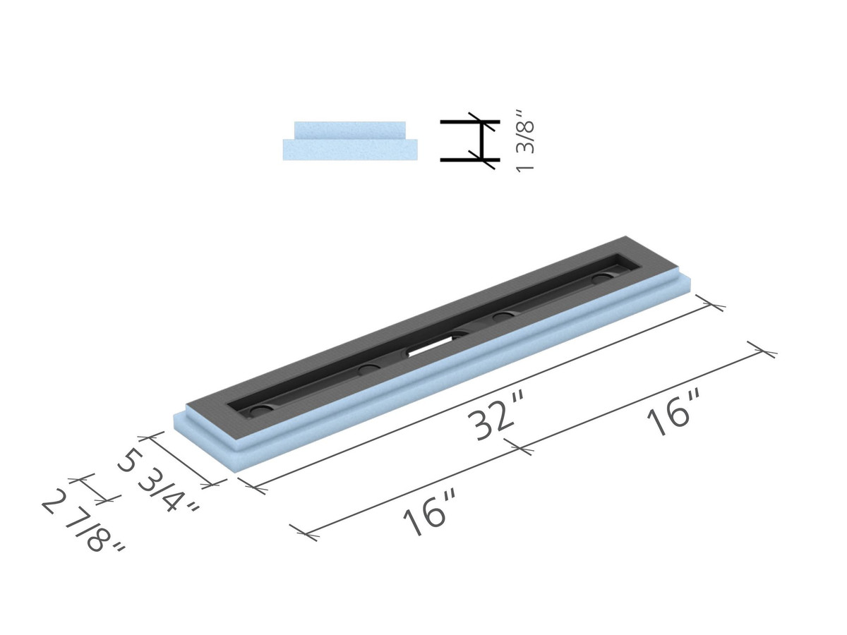 wedi Fundo® Linear Shower Module
32 in. x 5 3/4 in. Line Module Height/Thickness: 1 3/8 in.
27 19/32 in.
1 pc
US9320001