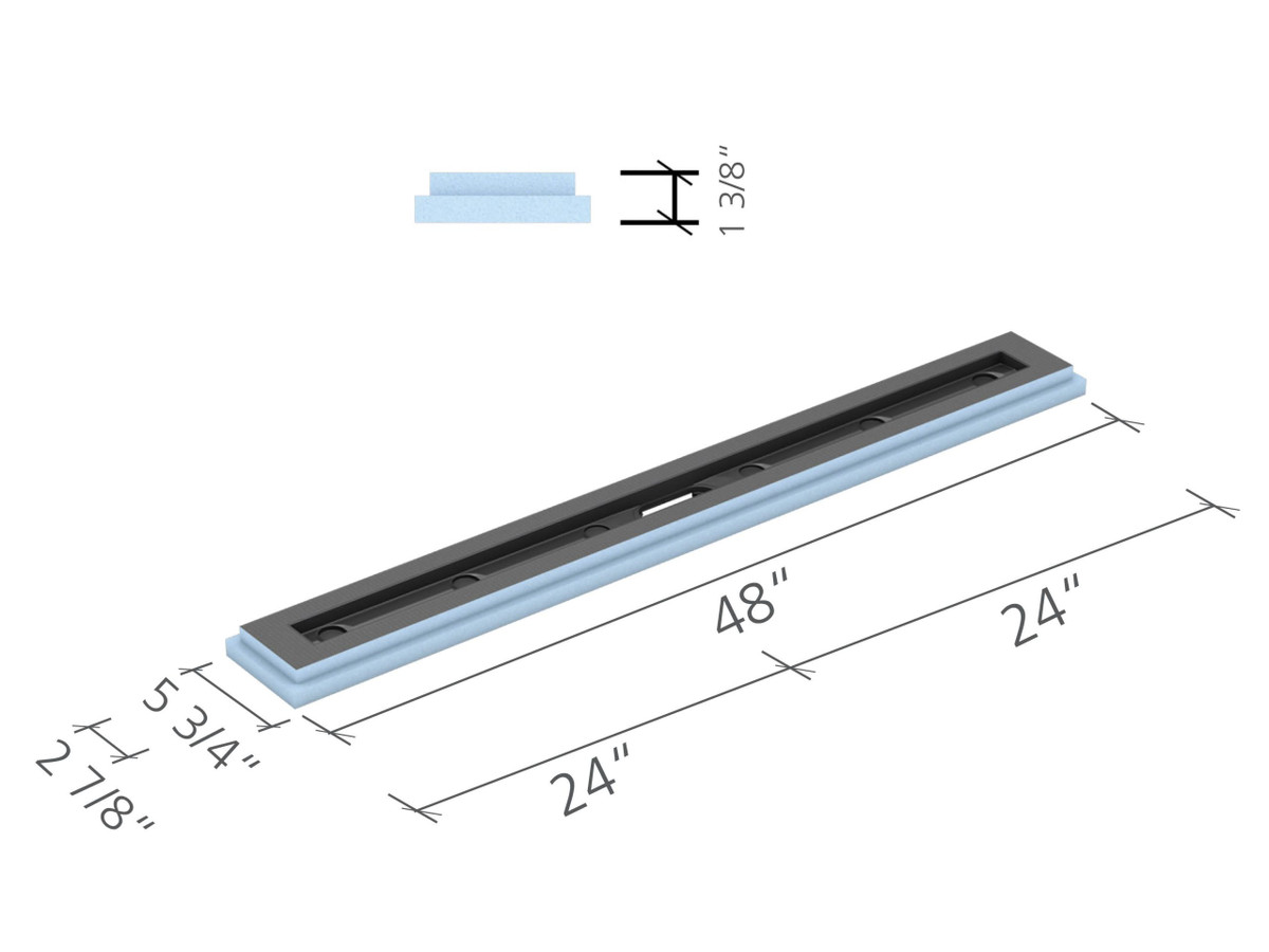 wedi Fundo® Linear Shower Module
48 in. x 5 3/4 in. Line Module Height/Thickness: 1 3/8 in.
43 19/64 in.
1 pc
US9320002