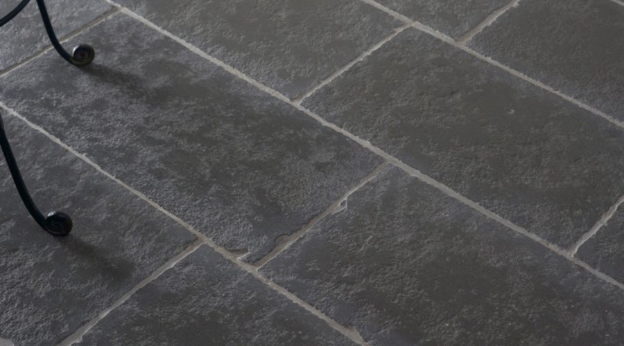 Belgium Black Limestone Antique Brushed Handcut 12"x24"