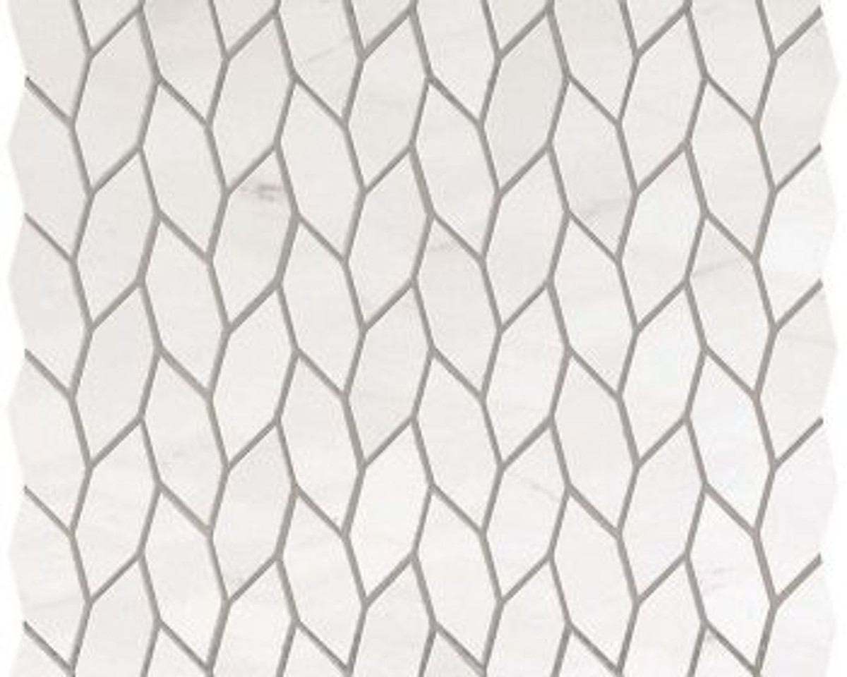 Marvel Stone Bianco Dolomite Twist Mosaics Lapp/Matte Mix