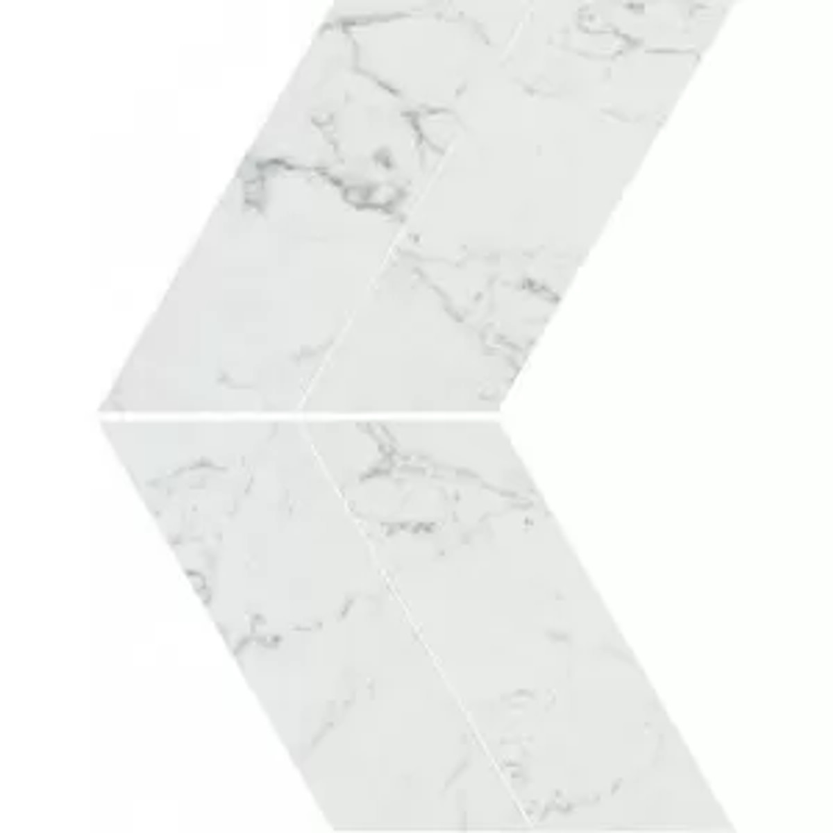 Marvel Stone Carrara Pure Lappato Chevron Mosaics