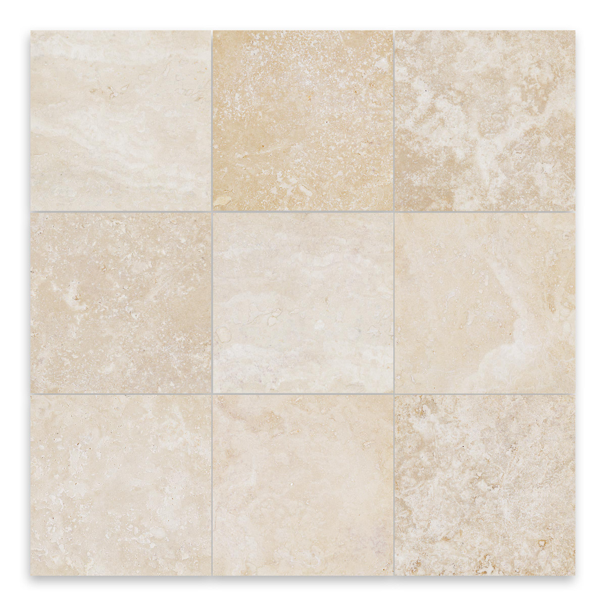 Ivory Premium Travertine 4×4 Filled/ Honed