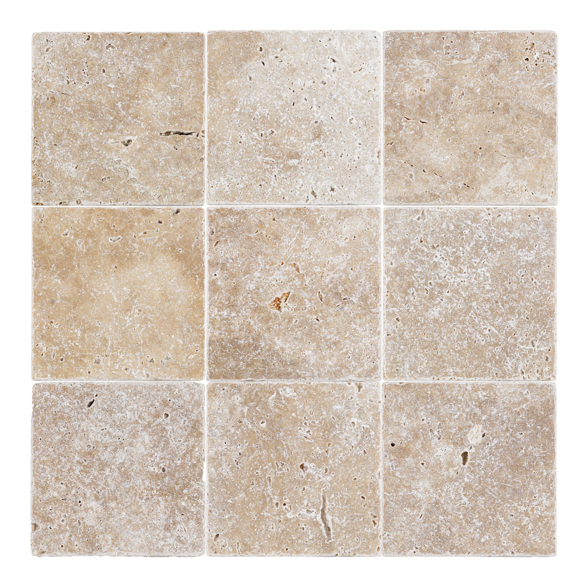 Walnut Travertine 4×4 Tumbled
