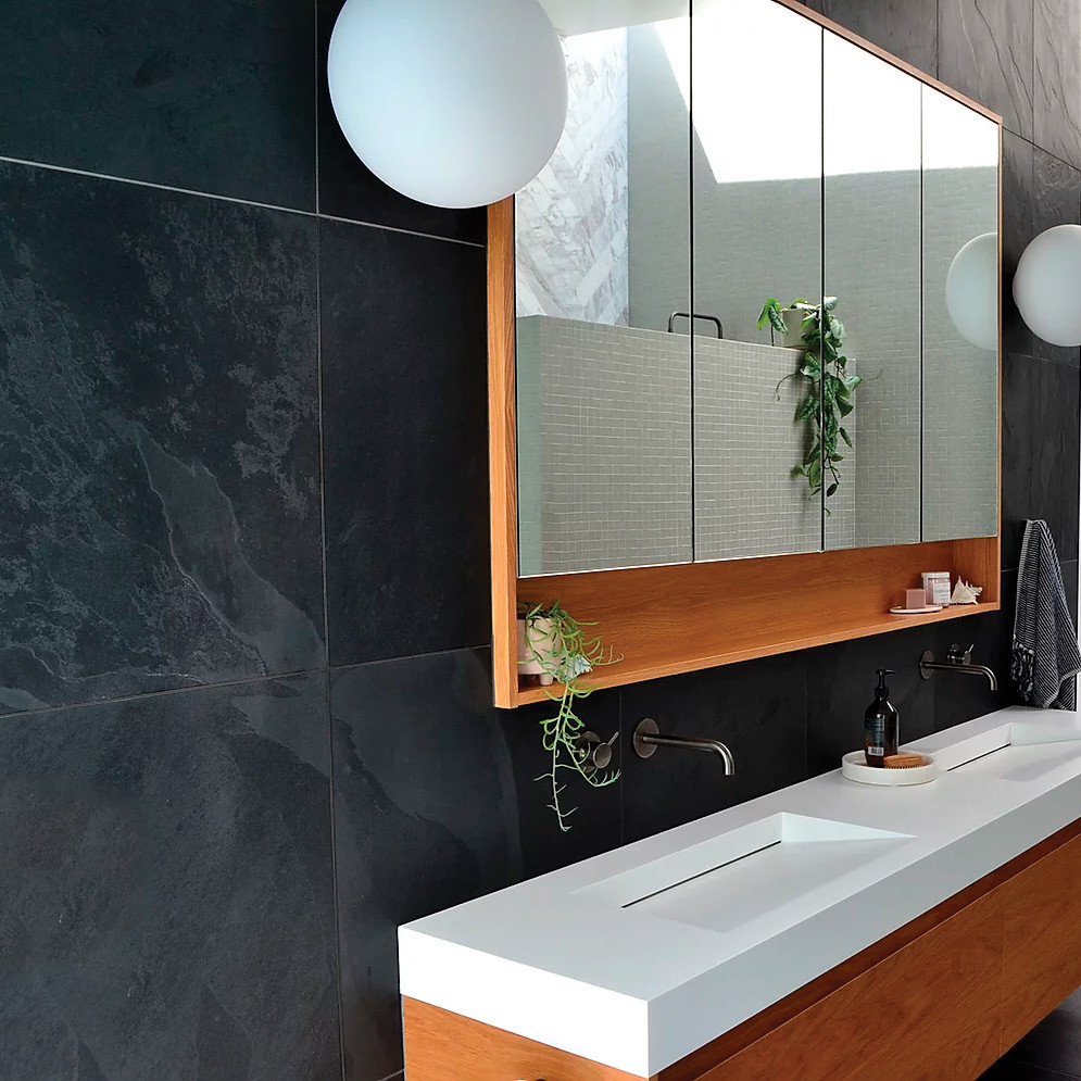 Brazilian Black Slate 24×24 Gauged