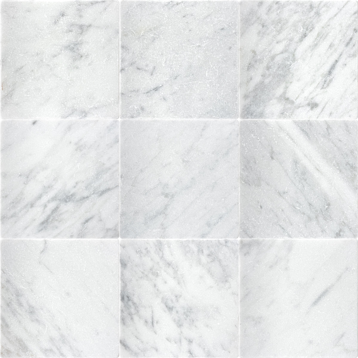 White Carrara Marble 4×4 Tumbled