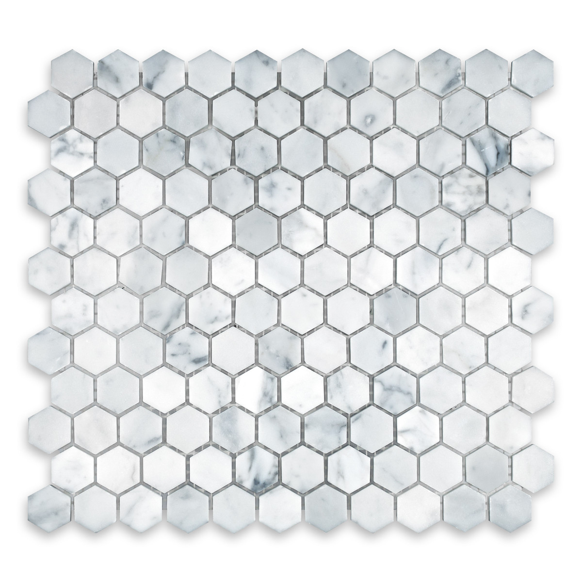 White Carrara Marble Hexagon 1″
Honed/ Polished