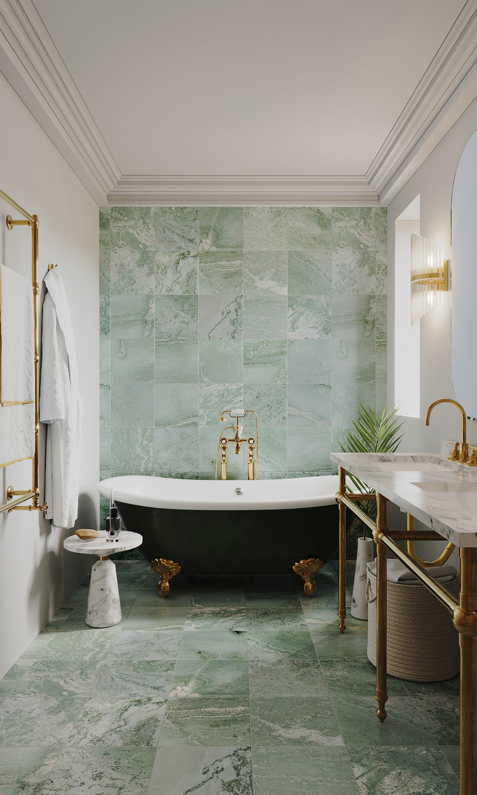 Ming Green Marble 12×12 Polished