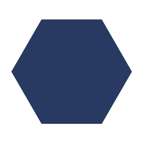 Kromatika Naval Blue 4.5x4 Hexagon