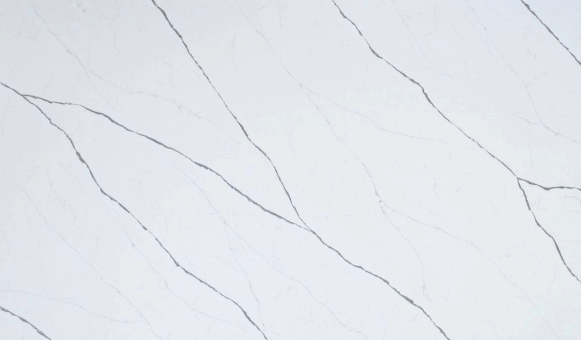 Montaj White Lace Polished 3CM Quartz 126"x63"