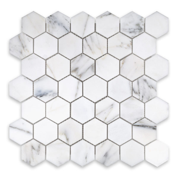 Calacatta Gold Marble Hexagon 2″
Honed/ Polished