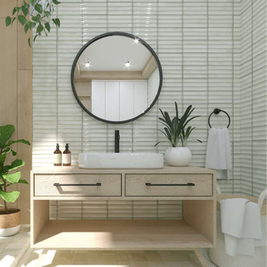 E - KANJI - SNOW 4.5X9 Porcelain Tile