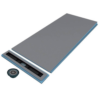 Wedi Fundo Riolito Neo Modular Curbed Shower System - Base/Linear Drain