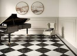 Unicom Starker Marmorea: Nero Marquinia 12x12 & Carrara 12x12