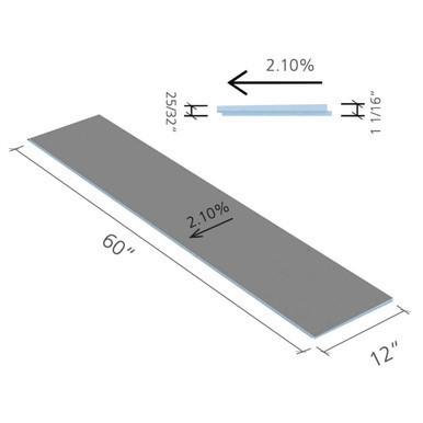 Wedi Fundo Ligno Shower Pan (Base) Extension - 60" x 12" - US3000035