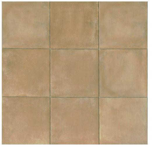 Portland Direct Tile & Marble Cotto Europa: Terra Cotta Tiles 14x14 Matte Finish Cotto Field Tile Beige, image of beige matte finish terracotta tiles in a grid pattern.