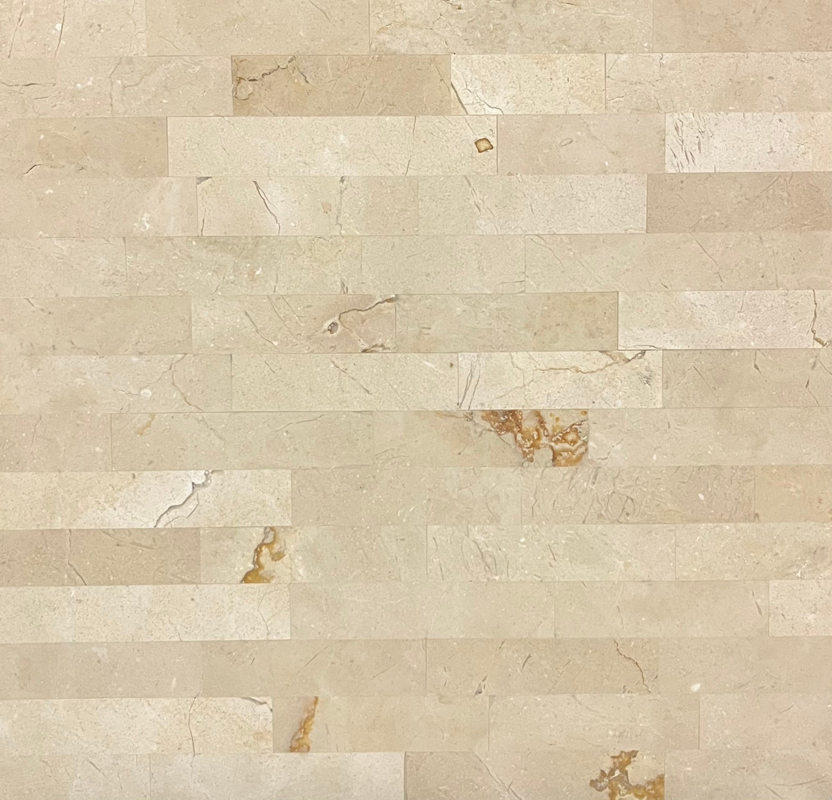 Stone plus Crema Marfil Bricks 18x18 Honed Fused Marble Tiles