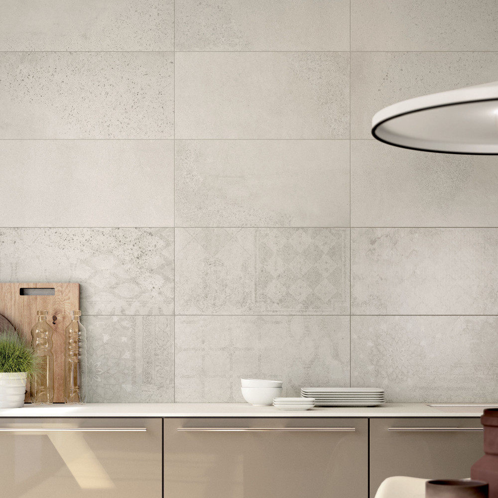 Downtown Ecru Decor 24"x24" Porcelain Tile Portland Direct Tile & Marble