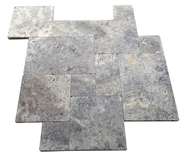 Silver Travertine Veincut Tiles