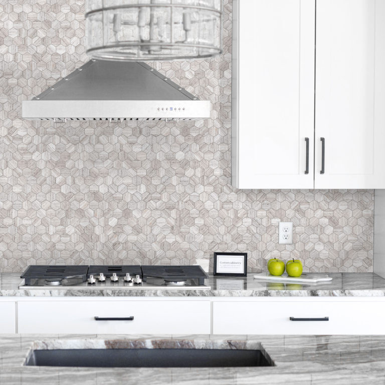 2" Marble Mosaic Hexagon Tiles