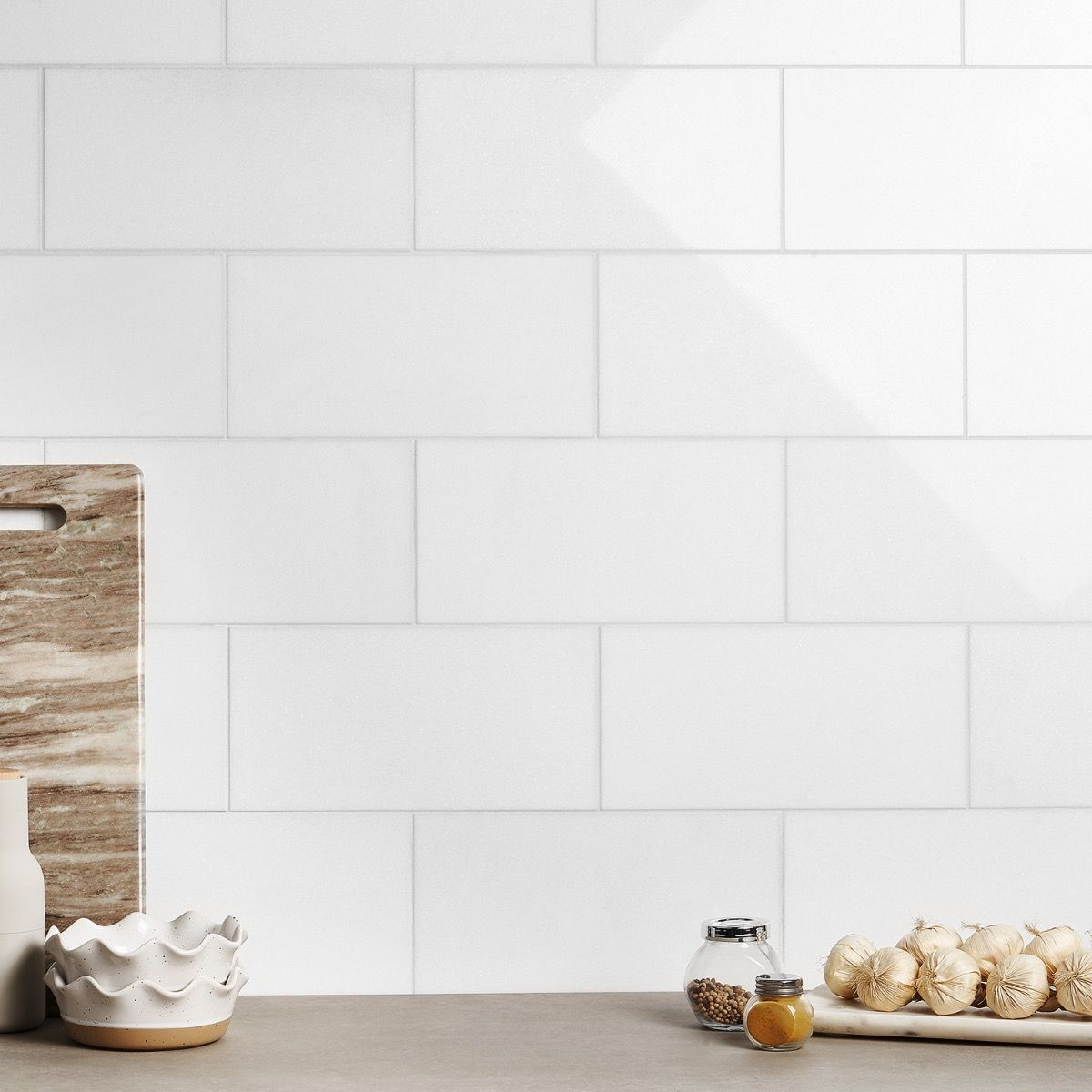 Thassos White 6x12 Polished Marble Tile