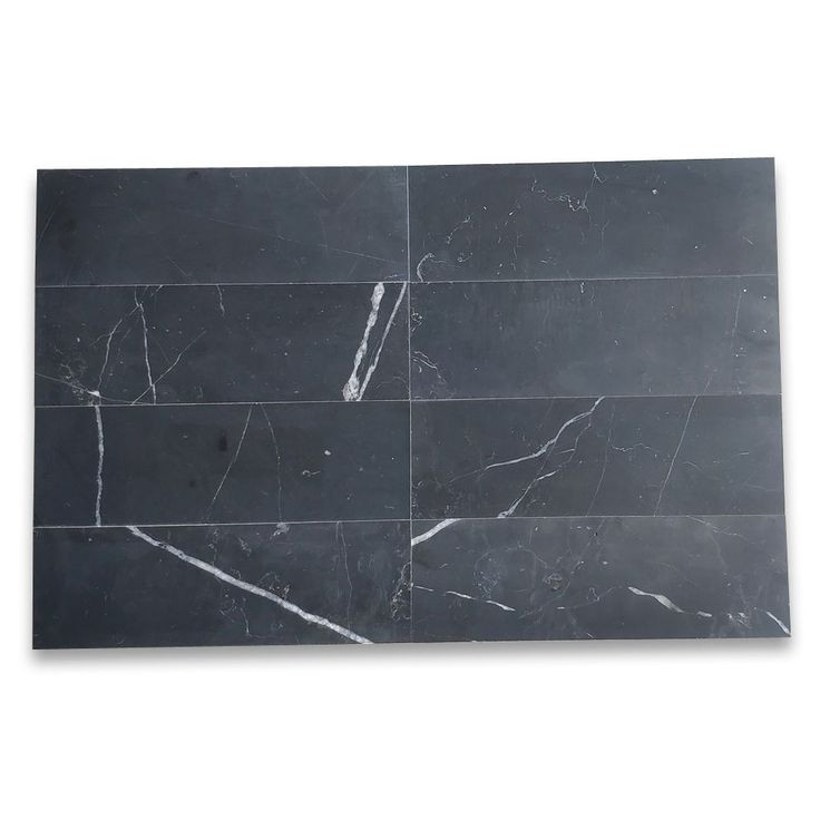 Nero Marquina Marble Liner - 3/4" x 12" Bullnose
