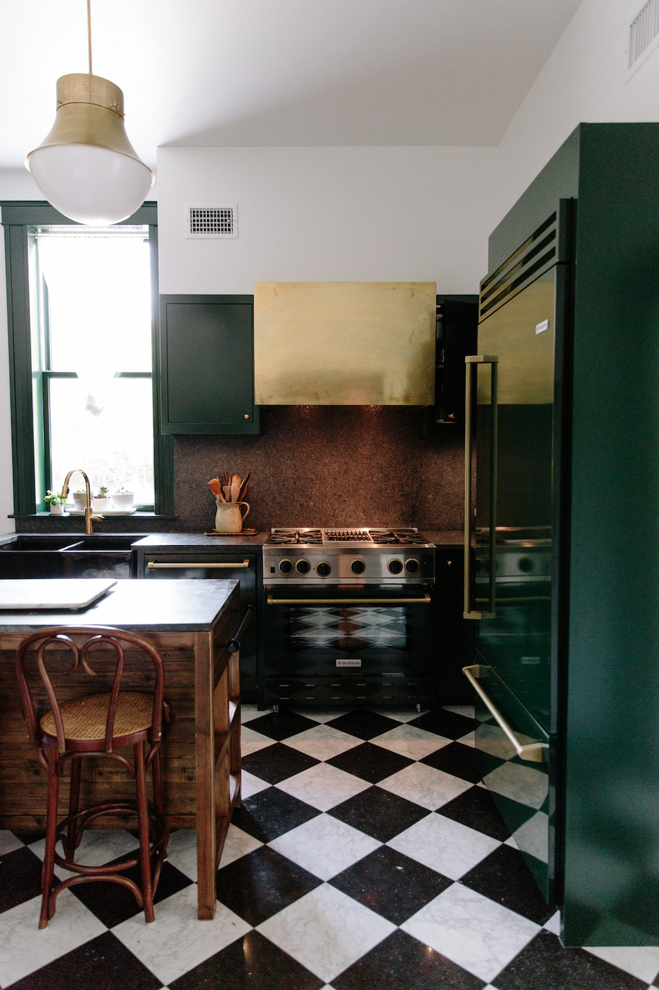 Nero Marquina Honed & Carrara White Honed 12x12 Checker Board Floor