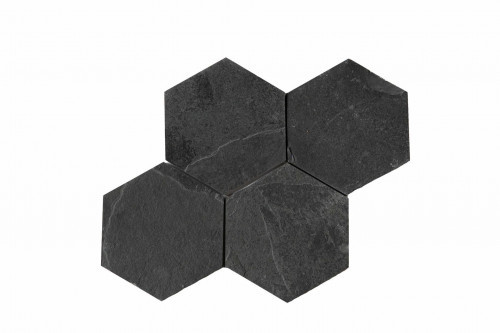 Brazilian Black 6" Hexagon Tiles