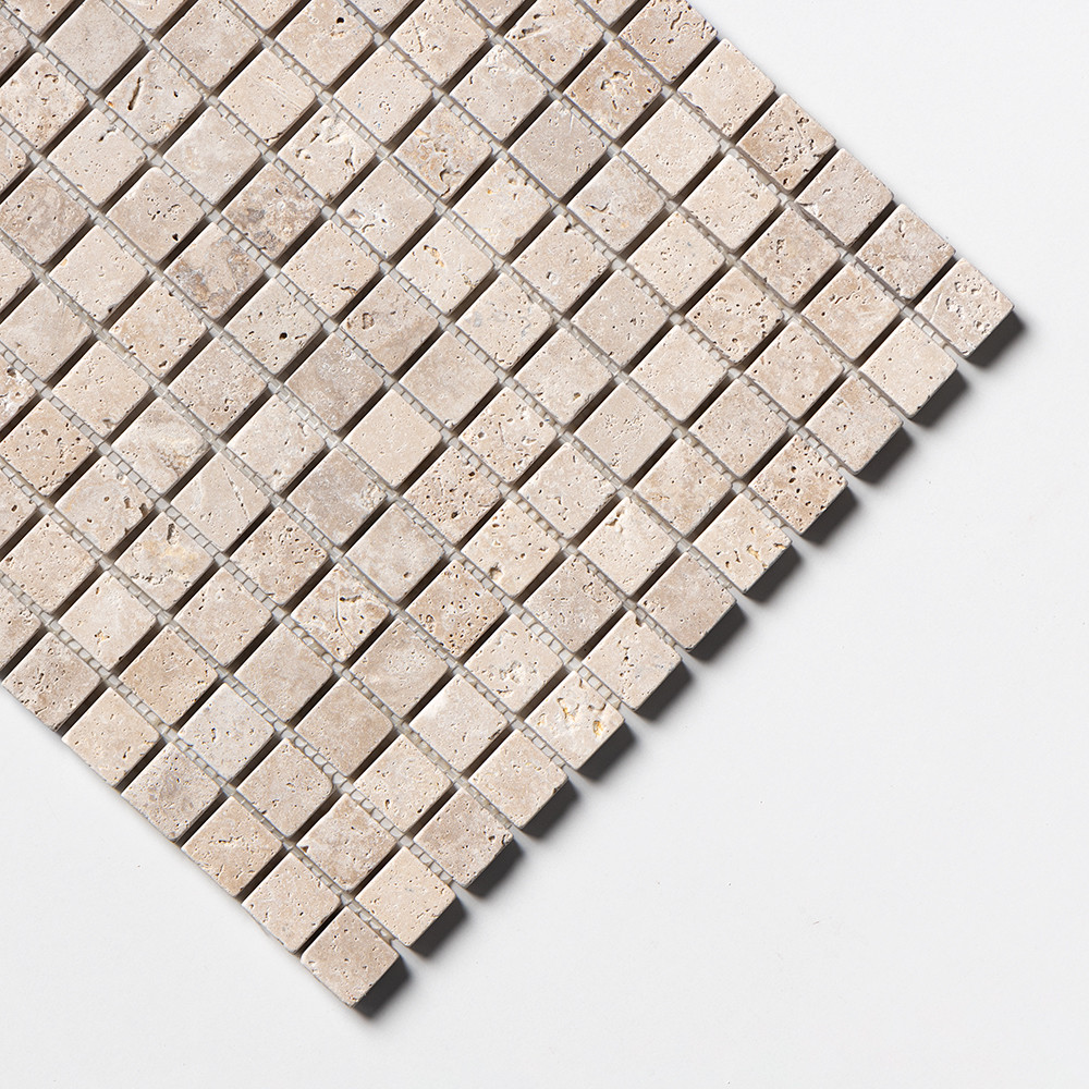 Classic Travertine Tumbled 1x1 Mosaics