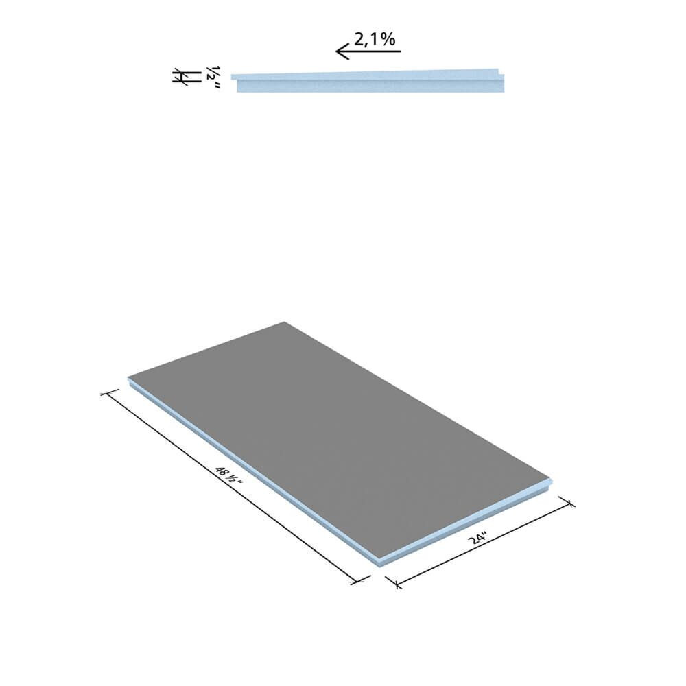 Wedi Shower Base Extension - 48" x 24" (73783528)