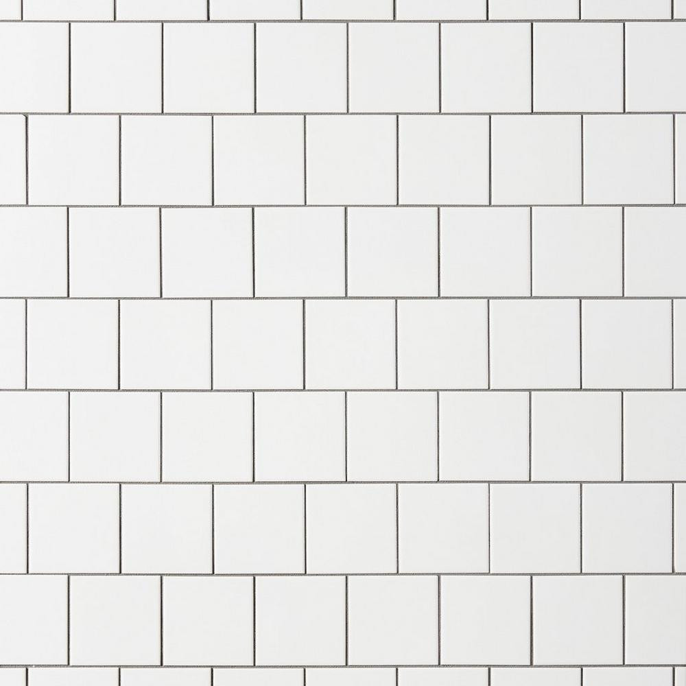 Ice White Matte 4.25"x4.25" Ceramic Wall Tile