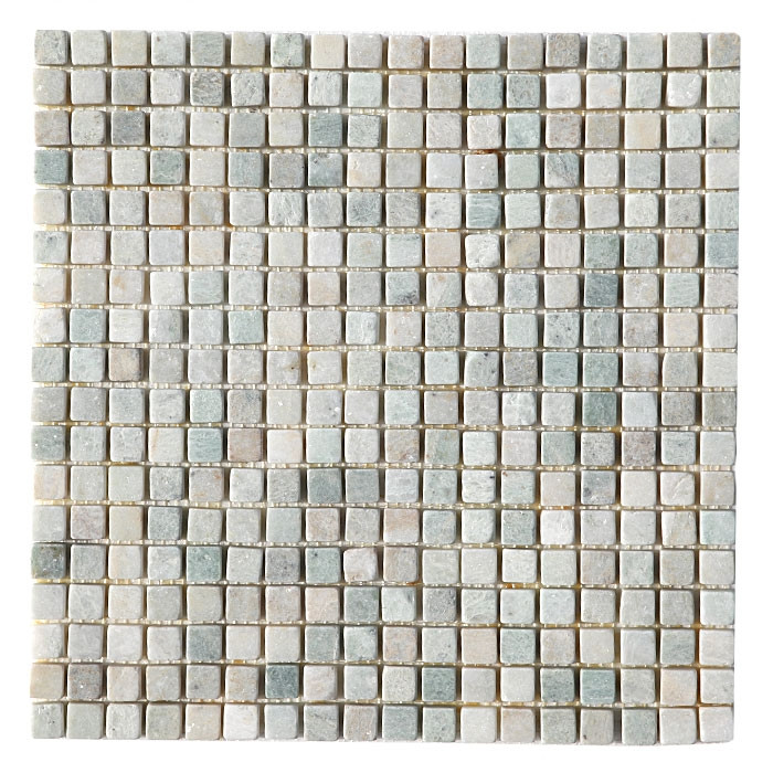 Ming Green Tumbled 5/8x5/8 Marble Mosaics