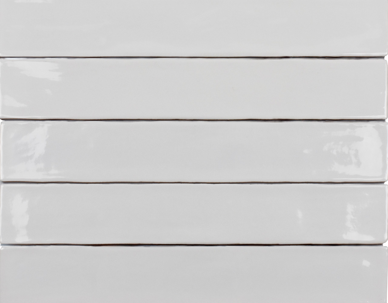 Zellige White Gloss 2.5"x16" Ceramic Wall Tiles