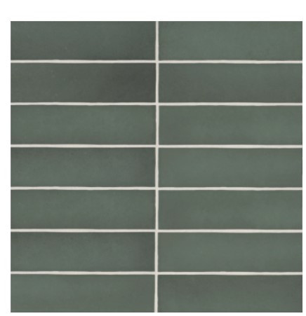 Fathom Green Matte 2.5"x10" Ceramic Wall Tiles