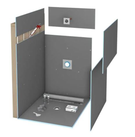 The Wedi Fundo Ligno Shower Pan (Wedi zero entry shower pan) is a curbless shower system that is 100% waterproof and includes a shower base with a uniform predefined slope.

Unlike traditional shower elements, the Fundo Ligno Shower Pan (Base) has been adapted to be integrated into a wooden floor covering without building up further height and without time-consuming leveling measures, so it fits into its environment perfectly. This results in a step-free shower system that is both beautiful and functional. One important reason for this trend is: easier and safer access to the shower for older and/ or physically disabled persons. Fundo Ligno has been designed to easily overcome the technical challenges of installing a step-less shower.

The Wedi Fundo Ligno floor-level shower element is designed for use with timber floors - it's outer edges are only 20 mm in height. These tileable floor units are not only highly practical and reliable, but they have also opened up a whole new world of design possibilities for wet rooms and bathrooms.

Wedi Fundo Ligno Shower Pan (Base) Benefits:

Uniform predefined slope
Entire system is 100% waterproof
Simple and safe to work with - tested by those in the trade