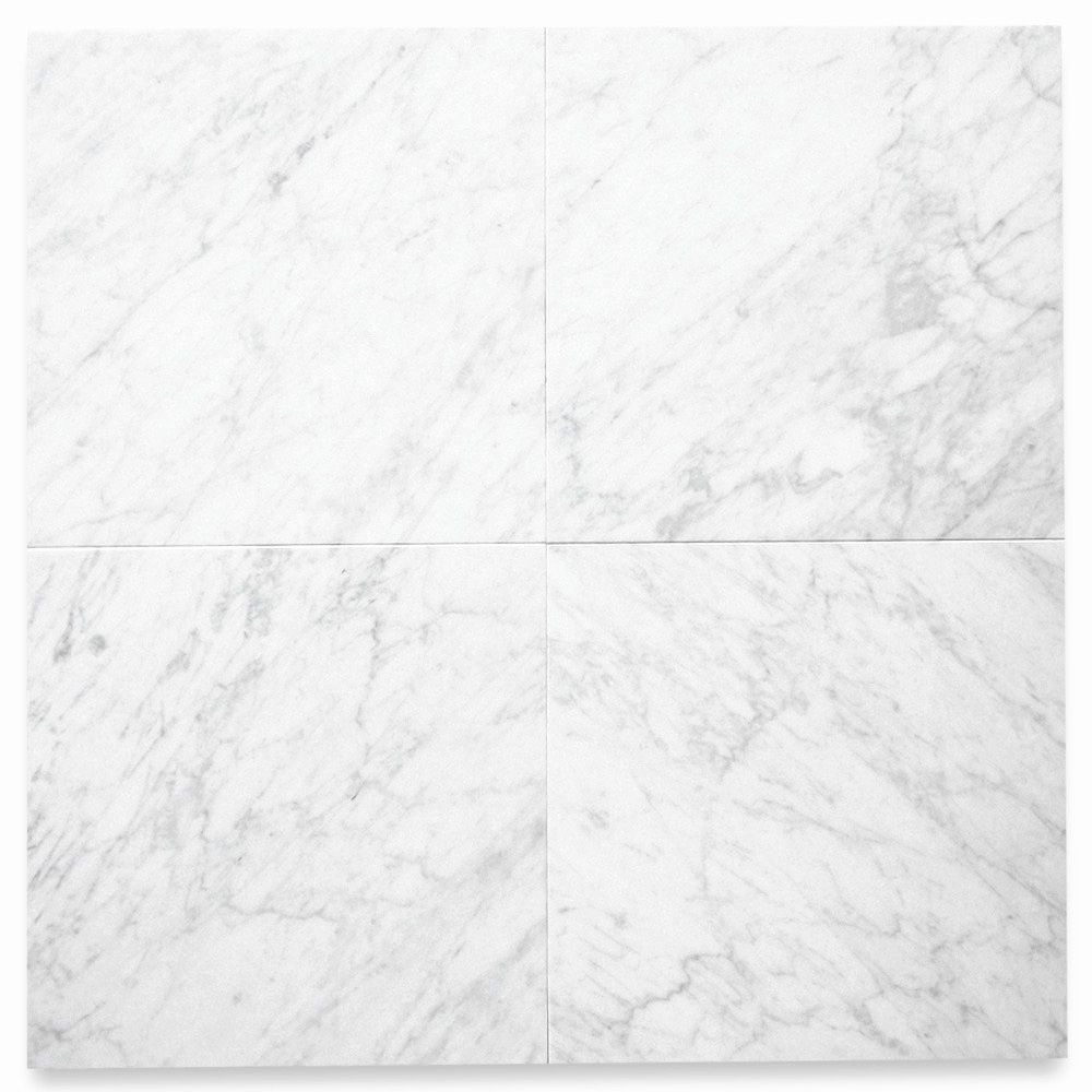 Carrara White Marble 12x12 Tile Honed