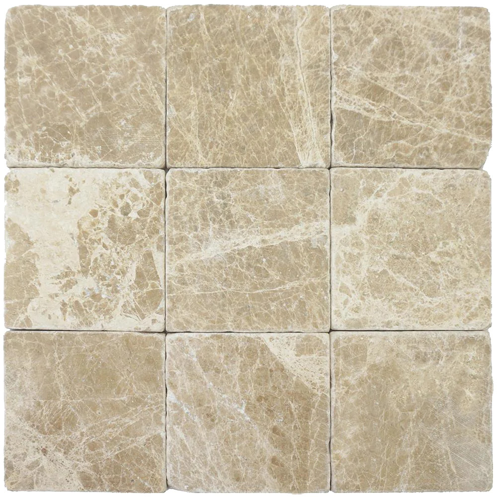 6089 T Emperador Light Tumbled 4x4