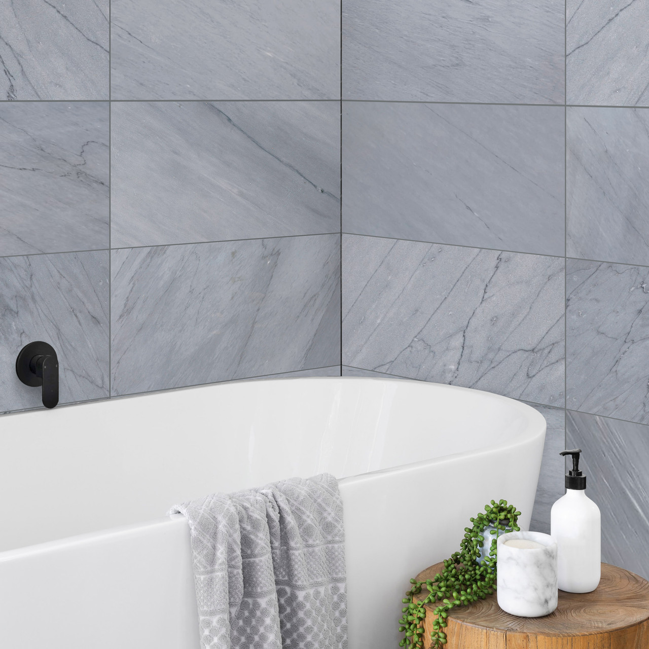 Bardiglio Imperiale Marble Tile Honed 12x24