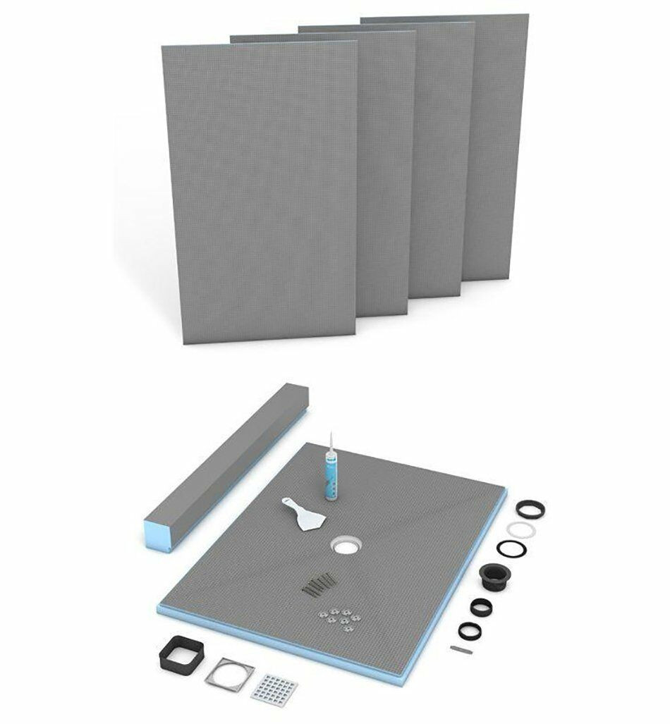 Wedi Shower Kit - Primo 36 in. x 72 in. Off Set Drain US2000008