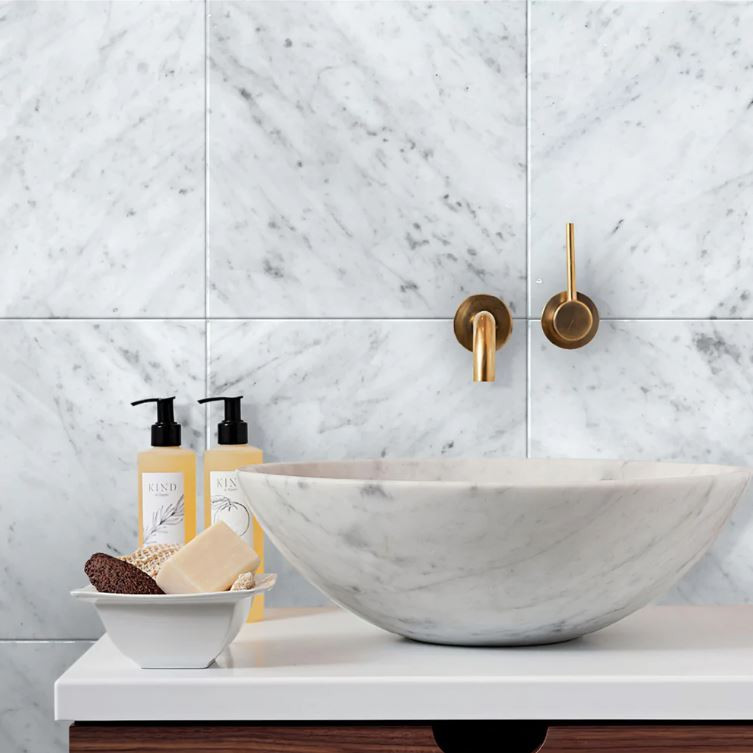 Carrara Honed 12x12 Marble Tiles